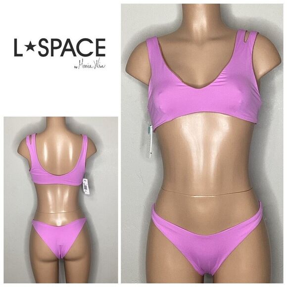 New. L*SPACE lilac teeny bikini. L-top/M-bottom. Retails $176 - Picture 1 of 9